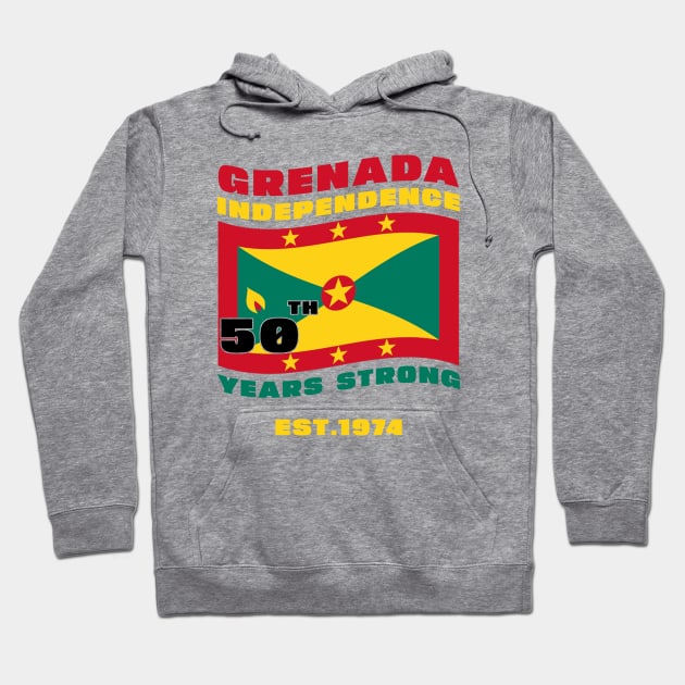 Grenada Independence Day Grenadian 50th celebration Grenada Hoodie by DesignergiftsCie
